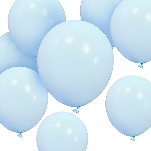Pastellblaue Luftballons, 50 Stück, 30,5 cm, starke, dicke Latex-Luftballons für Happy Birthday, Babyparty, Events, Dekorationen, Zubehör (babyblaue Luftballons, 50 Stück, 30,5 cm) von HYKJNBW