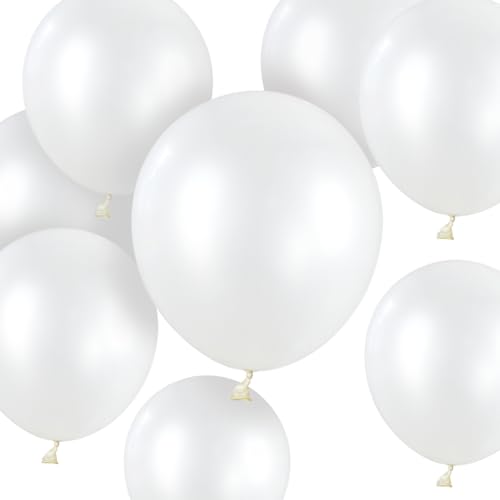 Perlweiße Luftballons, 50 Stück, 30,5 cm dicke Latex-Luftballons für Geburtstag, Hochzeit, Jahrestag, Babyparty, Party-Dekorationen von HYKJNBW