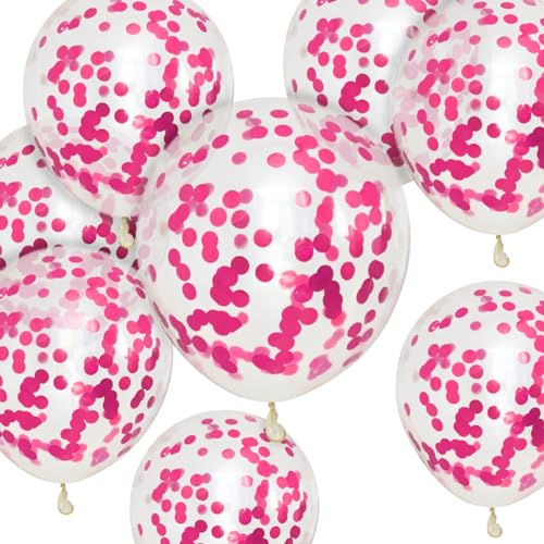 Pinke Konfetti-Luftballons, 50 Stück, 30,5 cm, Party-Ballons, starke dicke Ballons für Geburtstag, Kinderparty, Hochzeiten, Babypartys, Veranstaltungen, Dekorationen, Zubehör (rosa Konfetti-Ballons) Pinke Konfetti-Luftballons, 50 Stück, 30,5 cm, Party-Ballons, starke dicke Ballons für Geburtstag, Kinderparty, Hochzeiten, Babypartys, Veranstaltungen, Dekorationen, Zubehör (rosa Konfetti-Ballons) von HYKJNBW