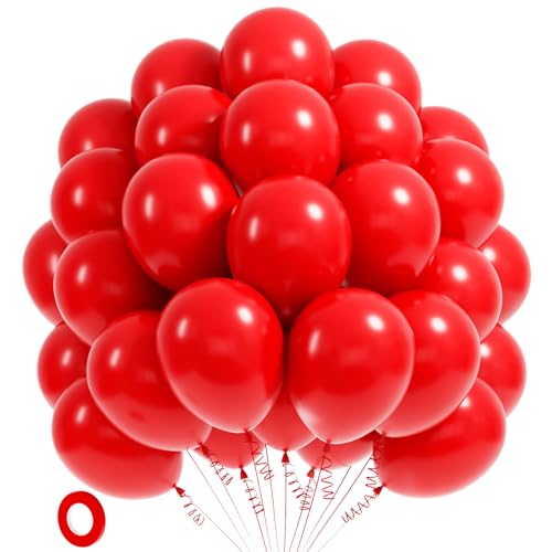 Rote Luftballons 50 Stück, 12 Zoll Rot Party Ballons Starke Verdicken Latex Rot Ballons für Weihnachten Valentinstag Muttertag Happy Birthday Hochzeiten Dekorationen Rote Luftballons 50 Stück, 12 Zoll Rot Party Ballons Starke Verdicken Latex Rot Ballons für Weihnachten Valentinstag Muttertag Happy Birthday Hochzeiten Dekorationen von HYKJNBW