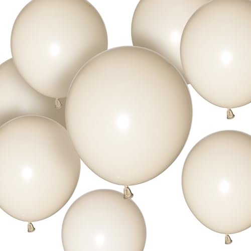 Sandweiße Luftballons, 50 Stück, 30,5 cm, weißer Sandballon, matte Latex-Luftballons für weiße Themen, Geburtstagsparty, Hochzeit, Babyparty, Dekorationen von HYKJNBW
