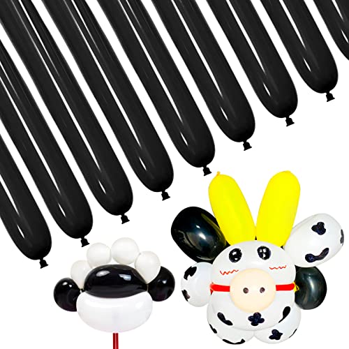 260 Stück schwarze Modellierballons - 100 Stück lange gedrehte Luftballons aus dickem Latex für Halloween Party Dekoration 260 Stück schwarze Modellierballons - 100 Stück lange gedrehte Luftballons aus dickem Latex für Halloween Party Dekoration von HYKJNBW