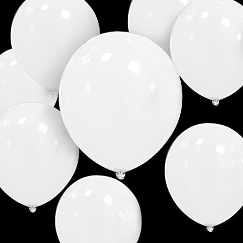 Weiße Luftballons, 30.5 cm, 50 Stück, starke, dicke Latex-Luftballons für Happy Birthday, Kinderparty, Hochzeiten, Babyparty, Veranstaltungen, Dekorationen, Zubehör (weiße Luftballons, 30.5 cm) von HYKJNBW