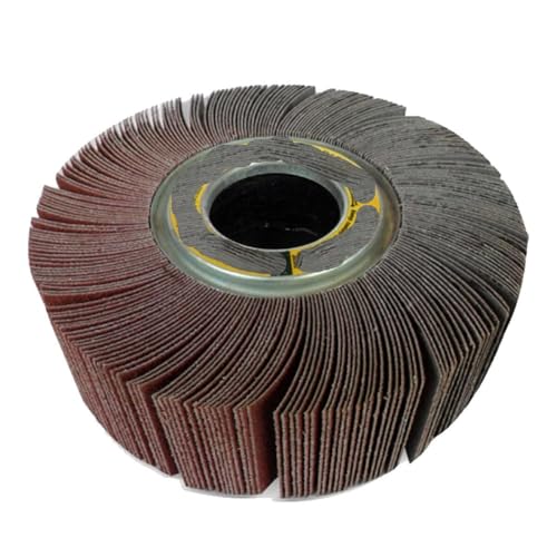 165 x 50 x 12,7 mm, Körnung 60/80, Vlies-Polier- und Polierscheibe, Schleiftuch, Nylon-Drahtzieh-Fächerscheibe for Edelstahlmetall(80grit) von HYQING