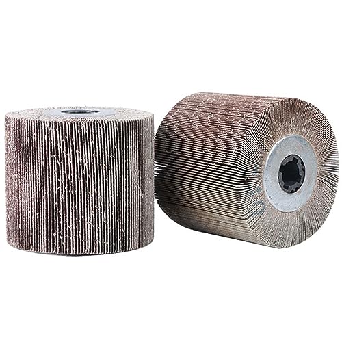 2er-Pack 120x100x19mm Fächerschleifscheibe Schleifgewebe Draht 60 80 120 180 240 320 Körnung Zeichnen Polieren Polieren Trommelschleifscheibe for Edelstahl(80grit) von HYQING