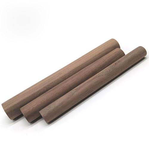 HYQING Walnuss-Dübelstangen, unbehandelt, rund, Holzstäbe for Basteln oder Flechten von Wandteppichen, Durchmesser 3–50 mm, Länge 500 mm(18mm*500mm*3pcs) von HYQING