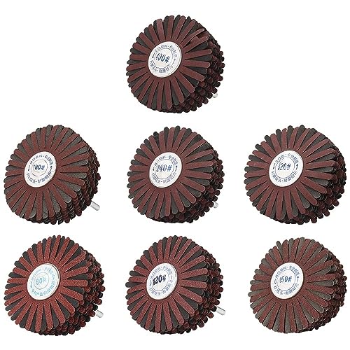 Schleiftuch-Fächerrad, 1/4-Zoll-Schaft, montierte Aluminiumoxid-Schleifmopp-Schleifräder, Bürste, 7er-Pack, Körnung 80–400, for Polieren von Holzmöbeln Schleiftuch-Fächerrad, 1/4-Zoll-Schaft, montierte Aluminiumoxid-Schleifmopp-Schleifräder, Bürste, 7er-Pack, Körnung 80–400, for Polieren von Holzmöbeln von HYQING