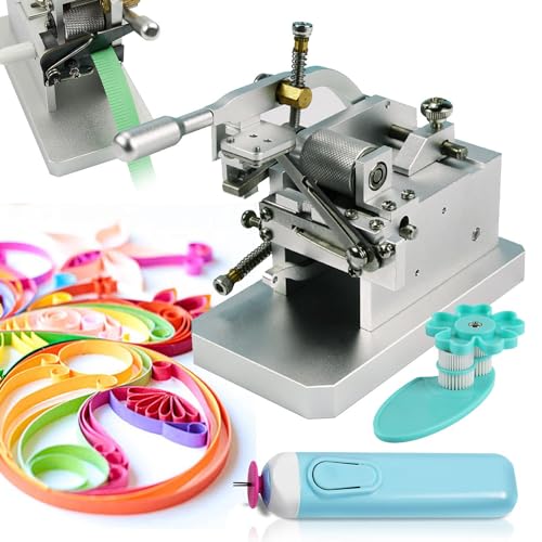 HYQNG Manuelles Papier-Quilling-Set, Fringer-Schneidemaschine mit 0,3–4 mm Verstellbarer Fransenbreite, elektrischer Quilling-Papierstift und DIY-Roller-Quilting-Werkzeuge, Quilling-Art-Hilfsset von HYQNG