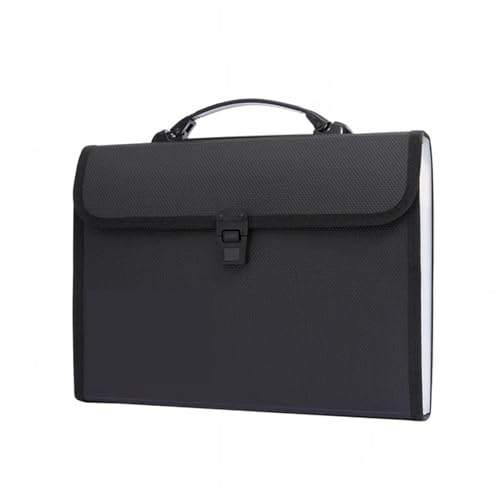 Aktenordner, Ordnerteiler, 13 taschen A4 Größe Erweitern Ordner Papier Dokument Lagerung Orgel Tasche(Black) von HYQOUKLR