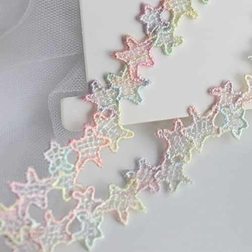 Applikationen, DIY-Nähzubehör, 5 Yard Weihnachtsstern Guipure-Spitzenbesatz Applikation 0,59 Zoll Nähen DIY Zubehör(2) von HYQOUKLR