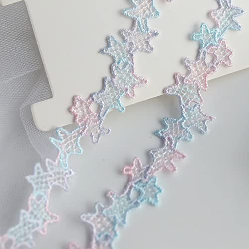 Applikationen, DIY-Nähzubehör, 5 Yard Weihnachtsstern Guipure-Spitzenbesatz Applikation 0,59 Zoll Nähen DIY Zubehör(4) von HYQOUKLR