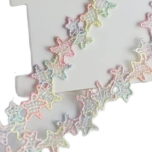 Applikationen, DIY-Nähzubehör, 5 Yard Weihnachtsstern Guipure-Spitzenbesatz Applikation 0,59 Zoll Nähen DIY Zubehör(6) von HYQOUKLR