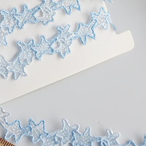 Applikationen, DIY-Nähzubehör, 5 Yard Weihnachtsstern Guipure-Spitzenbesatz Applikation 0,59 Zoll Nähen DIY Zubehör(7) von HYQOUKLR