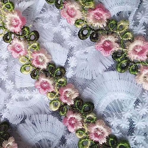 Applikationen, DIY-Nähzubehör, Bestickte Spitzenapplikation, Polyester, 2 Yards, mehrfarbig, Breite 0,79 Zoll Applikationen, DIY-Nähzubehör, Bestickte Spitzenapplikation, Polyester, 2 Yards, mehrfarbig, Breite 0,79 Zoll von HYQOUKLR