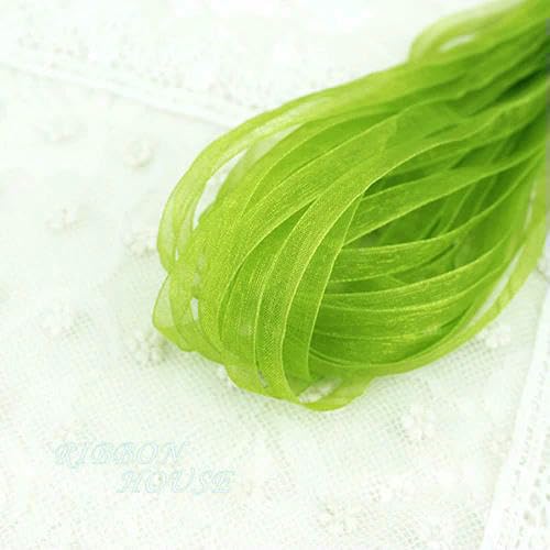 Chiffonband, Hochzeitsband, 1/4 Zoll Organzaband Mehrfarbig(Fruit Green) von HYQOUKLR