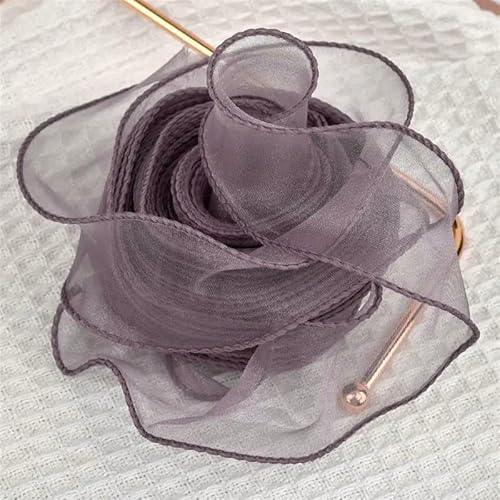 Chiffonband, Hochzeitsband, Organzaband aus Fischschwanzgarn, 2,2 m und 10 m, mehrfarbiger Voile-Stoff for DIY-Bastelarbeiten, Geschenkverpackungen(7,2.2m) von HYQOUKLR