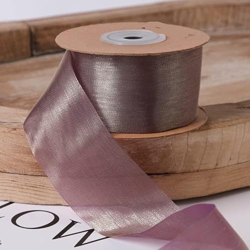 Chiffonband, Hochzeitsband, Organzaband aus Polycotton for Hochzeitsblumendekor und Geschenkverpackungen, 22 Yards, 8 cm(1) von HYQOUKLR