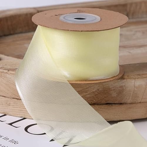 Chiffonband, Hochzeitsband, Organzaband aus Polycotton for Hochzeitsblumendekor und Geschenkverpackungen, 22 Yards, 8 cm(2) von HYQOUKLR