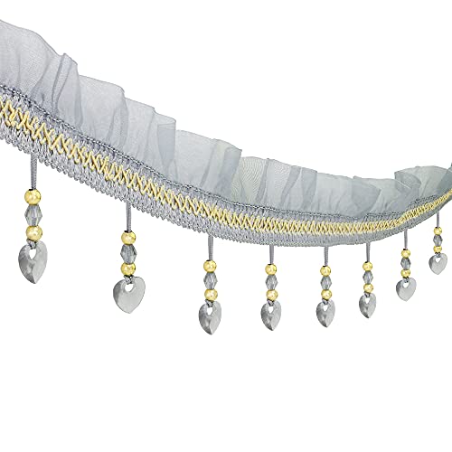 Fransenborte mit Quasten, Vorhangbesatz for Nähen von Fransenbesatz for Lampenschirme, Polstermöbel, Vorhänge, 12 Yards Fransenborte mit Quasten, Vorhangbesatz for Nähen von Fransenbesatz for Lampenschirme, Polstermöbel, Vorhänge, 12 Yards von HYQOUKLR