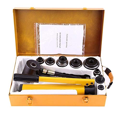 Holzbearbeitungswerkzeug, Diamantlochsäge, Hydraulisches Locher-Öffner-Set for runde Löcher, Handwerkzeug for die Metallbearbeitung mit 6 Matrizen, 22 bis 60 mm Holzbearbeitungswerkzeug, Diamantlochsäge, Hydraulisches Locher-Öffner-Set for runde Löcher, Handwerkzeug for die Metallbearbeitung mit 6 Matrizen, 22 bis 60 mm von HYQOUKLR