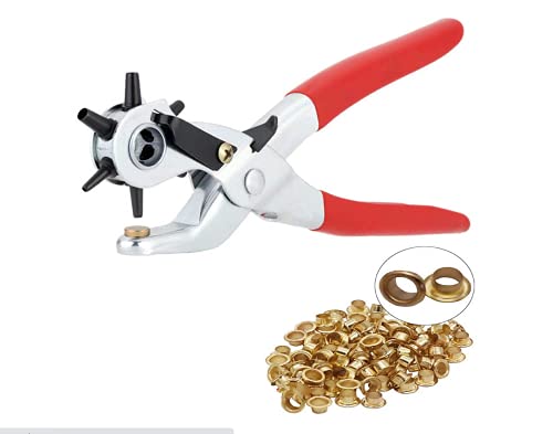 Leder Loch Punch, Leder Gürtel Locher Zange Revolve Nähmaschine Tasche Setter Werkzeug(C) von HYQOUKLR