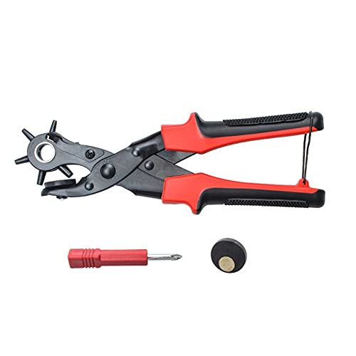 Leder Loch Punch, Stanzzange, drehbar, for Leder, Lochzange, Locher(6 Round Hole) von HYQOUKLR