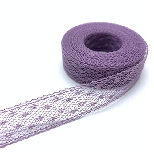 Spitzenband, Spitzenband aus Polyester, bestickt, 15 mm Breite, 4,5 m, mehrfarbig, for Bastelzubehör(11) von HYQOUKLR