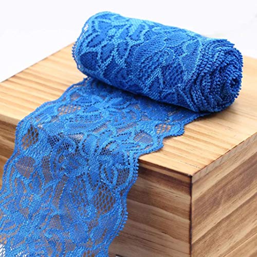 Spitzenband, Spitzenbesatzbänder, 8 cm breit, 18 Stück, mehrfarbig(Blue) von HYQOUKLR