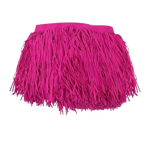breite Quaste, Spitzenbesatz, Fransen Quaste Trim Wildleder Multicolor 10-30cm Band Spitze(Rosered63,10cm) von HYQOUKLR