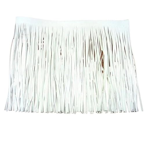 breite Quaste, Spitzenbesatz, Fransen Quaste Trim Wildleder Multicolor 10-30cm Band Spitze(White71,10cm) von HYQOUKLR