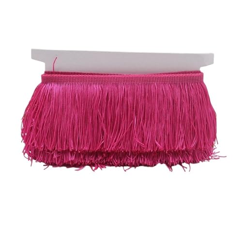 breite Quaste, Spitzenbesatz, Polyester Fransen Quaste Trim 1 Yard Multicolor(Rose,28cm) von HYQOUKLR