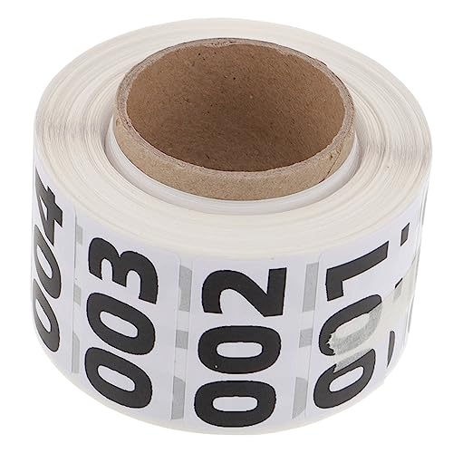HYTROVE 1 Rolle Rollnummer Aufkleber Selbstklebende Etiketten für Lager Nummernlabel Beschreibbare Klassifikationsetiketten für Organisation und Inventarverwaltung von HYTROVE