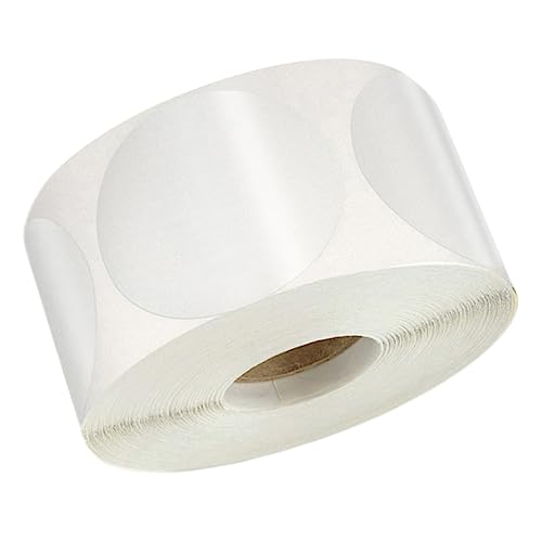HYTROVE 1 Rolle Runde Transparente Etikettenaufkleber Selbstklebende Sticker für Dekoration und Organisation Einfach Abnehmbar und Praktisch für von HYTROVE