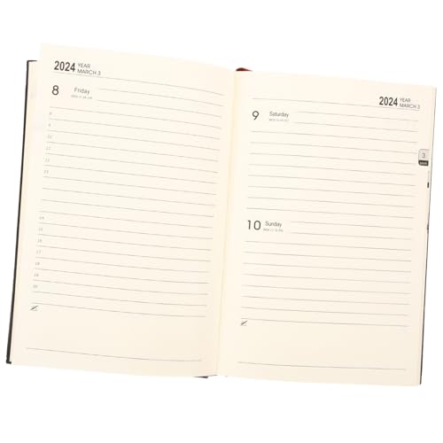 HYTROVE 1 Stück Tagesplaner Notizbuch und Tragbares Planungshandbuch für Tägliche Termine Wochenpläne und Notizen Schwarz für Unterwegs und Bürogebrauch von HYTROVE