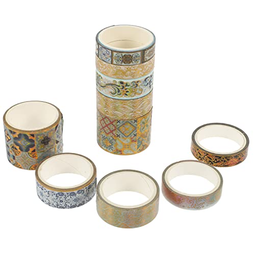 HYTROVE 10 Rollen Gilding Muster Washi Tape Dekorative Klebebänder für Scrapbooking Diy Handwerk Ästhetische Dekoration für Journaling und Planen HYTROVE 10 Rollen Gilding Muster Washi Tape Dekorative Klebebänder für Scrapbooking Diy Handwerk Ästhetische Dekoration für Journaling und Planen von HYTROVE