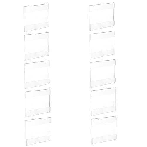 HYTROVE 10 Stück Acryl Preisschild Halter Clip Tischaufsteller für Supermarkt Geschäft und Restaurant für Etiketten Lebensmittelbeschriftungen und Informationsschilder von HYTROVE