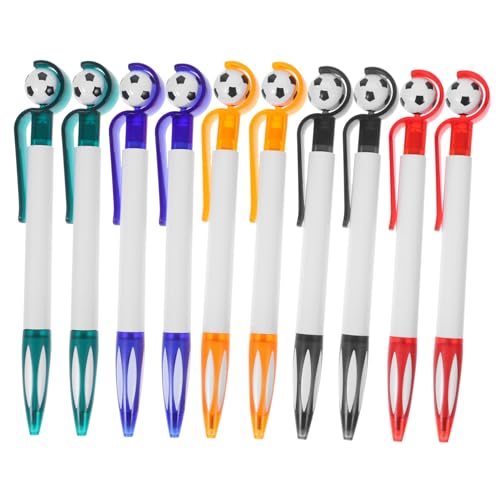 HYTROVE 10 Stück Fußball Kugelschreiber Kreative Schreibwaren für Schüler Bunte Druckmechanik für Geburtstagsfeiern und Weihnachten Robuste und Tragbare Stifte für Täglichen Gebrauch HYTROVE 10 Stück Fußball Kugelschreiber Kreative Schreibwaren für Schüler Bunte Druckmechanik für Geburtstagsfeiern und Weihnachten Robuste und Tragbare Stifte für Täglichen Gebrauch von HYTROVE