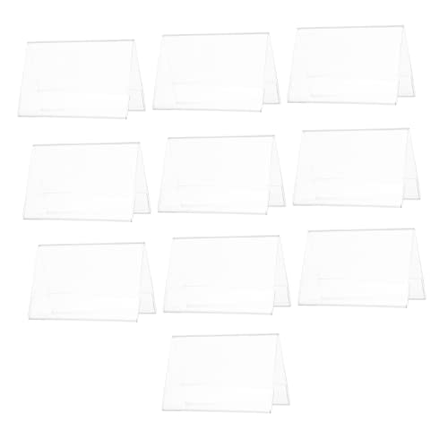 HYTROVE 10 Stück Konferenz Namensschildhalter Transparentes Acryl Tischaufsteller V Förmige Design für Einfache Platzierung von Namensschildern für Meetings und Messen Einfaches Einsetzen von HYTROVE