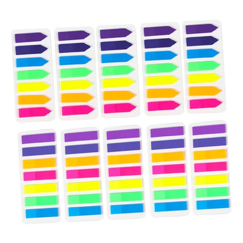 HYTROVE 10 Stück Teiliges Durchsichtige Index Sticker mit Design Selbstklebende Markierungen für Notizen Bücher und Ordner Wiederverwendbar für Schule und Büro von HYTROVE