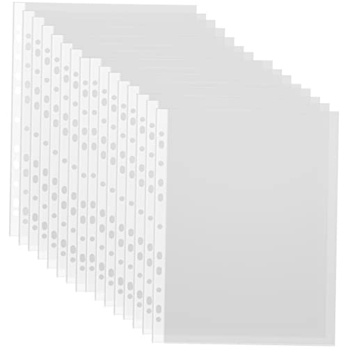 HYTROVE 100 Stück Wasserdichte Transparente Datei Taschen aus Hochwertigem Praktische Aufbewahrung für Dokumente Fotos und Loseblatt Langlebig und Einfach zu Reinigen von HYTROVE