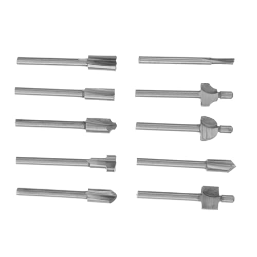 HYTROVE 10Stücke Fräser für Rotationswerkzeuge Hochwertige Fräser für Präzises Trimmen und Bohren Kompatibel mit Cnc Maschinen Silberfarben Langlebig HYTROVE 10Stücke Fräser für Rotationswerkzeuge Hochwertige Fräser für Präzises Trimmen und Bohren Kompatibel mit Cnc Maschinen Silberfarben Langlebig von HYTROVE