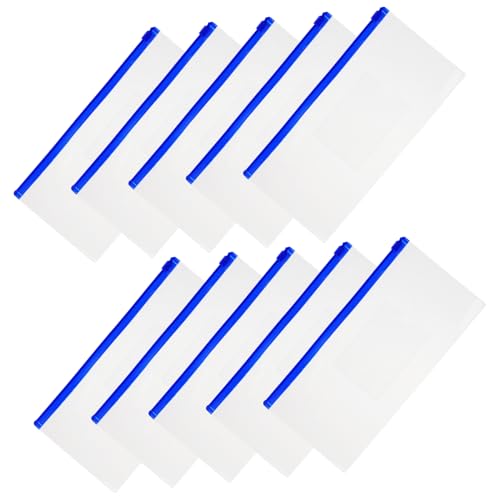 HYTROVE 10Stücke Transparente Bleistiftbeutel Reißverschluss Design Durchsichtige Aufbewahrungstaschen Für Stifte Bleistifttasche Praktischer Stiftaufbewahrungsbeutel Verschiedene von HYTROVE