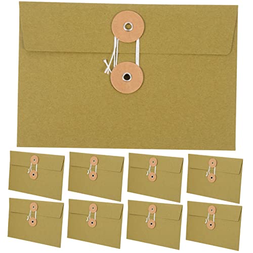 HYTROVE 10Stücke Vintage Aufbewahrungstaschen aus Kraftpapier Multifunktionale Umschläge für Dokumente und und Stabil für Organisation von HYTROVE
