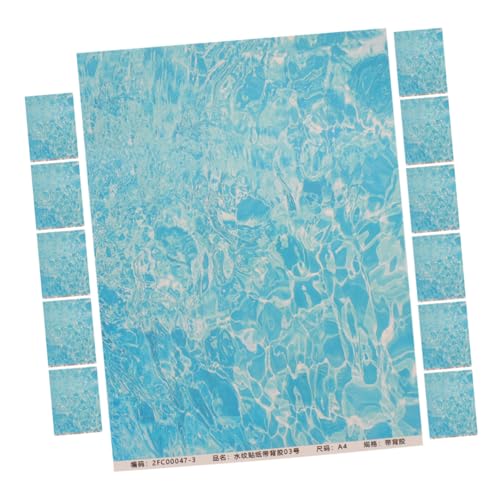 HYTROVE 12 Stück Teiliges Wasserwellen Scrapbook Papier für Kreative Bastelprojekte Dekorative Wassertextur für Klassenzimmer Partys und Modelle mit Einzigartigem von HYTROVE