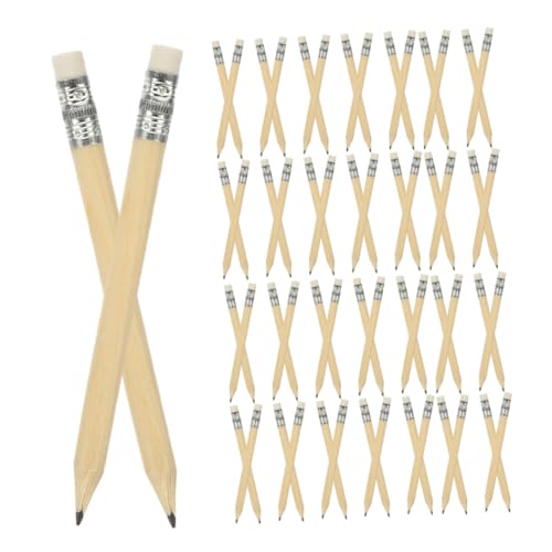 HYTROVE 120 Stück Teiliges Golfbleistift mit Radiergummi Kurze Naturholz Stifte für Glattes Schreiben Komfortablen Griff Vielseitig für Golfwertung Skizzieren und Sport Events von HYTROVE