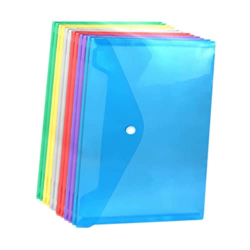 HYTROVE 12Stücke Dokumentenorganisator Farbige Aktenmappe mit Druckknopf Wiederverwendbar für Büro Schule und Zuhause Je zur Einfachen von HYTROVE