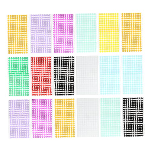 HYTROVE 18 Blatt Kleine Selbstklebende Punktaufkleber Etiketten Zufällige Farben für Kategorisierung und Markierung im Alltag Zufällige Farbe Zufällige Farbe HYTROVE 18 Blatt Kleine Selbstklebende Punktaufkleber Etiketten Zufällige Farben für Kategorisierung und Markierung im Alltag Zufällige Farbe Zufällige Farbe von HYTROVE