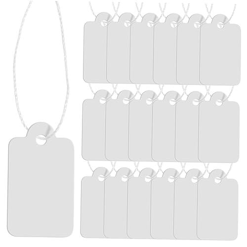 HYTROVE 1Satz Schmuck Preisschilder mit Schnur Beschreibbare für Kleidung Geschenkanhänger Transparente Preisetiketten zur Effektiven Bestandsverwaltung von HYTROVE