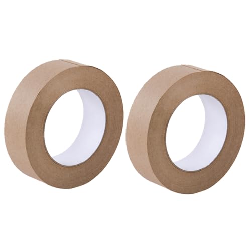 HYTROVE 2 Rollen Kraftpapier Klebeband Wasseraktivierte Beschreibbare Umzugskarton Band Umweltfreundliches Reißfestes Verpackungsband für DIY Projekte von HYTROVE