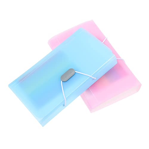HYTROVE 2 Stück Fächermappe Windmappen Dokumenten Organizer für Rechnungen Quittungen Tickets Tragbare Aktenmappe Blau für Büro und Zuhause von HYTROVE